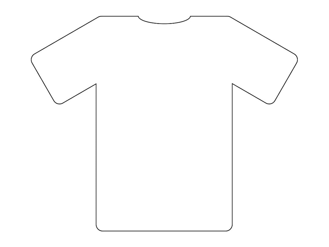 T shirt Outline 2 SVG Shirt SVG T shirt Clipart Shirt Clipart T shirt Files For Cricut T shirt Cut Files For Silhouette Png Dxf Etsy