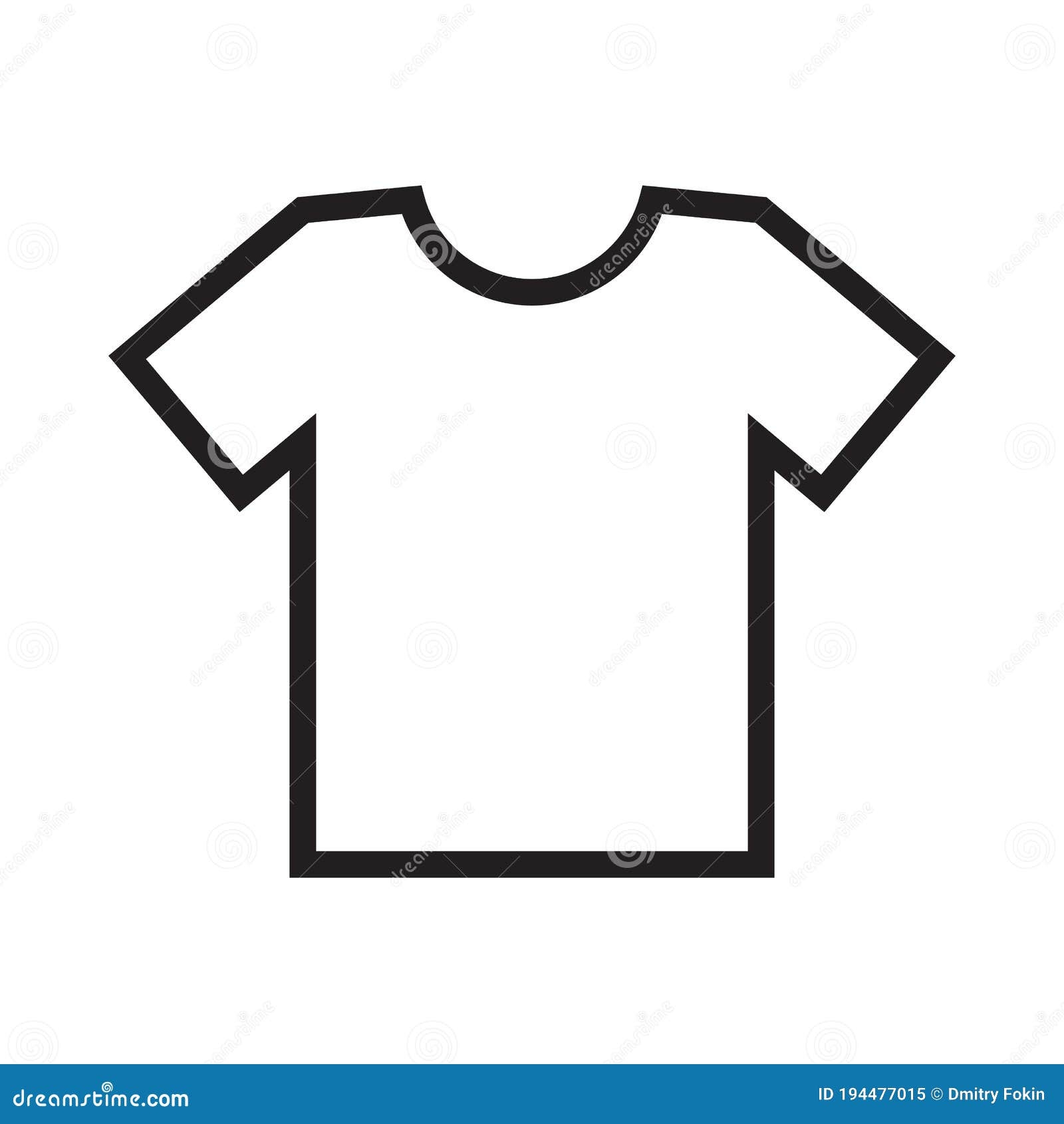 T shirt Outline Icon Flat Design Style Vector Illustration Stock Vector Illustration Of Icon Symbol 194477015