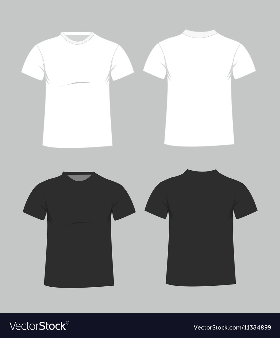 T Shirt Template Front Back Royalty Free Vector