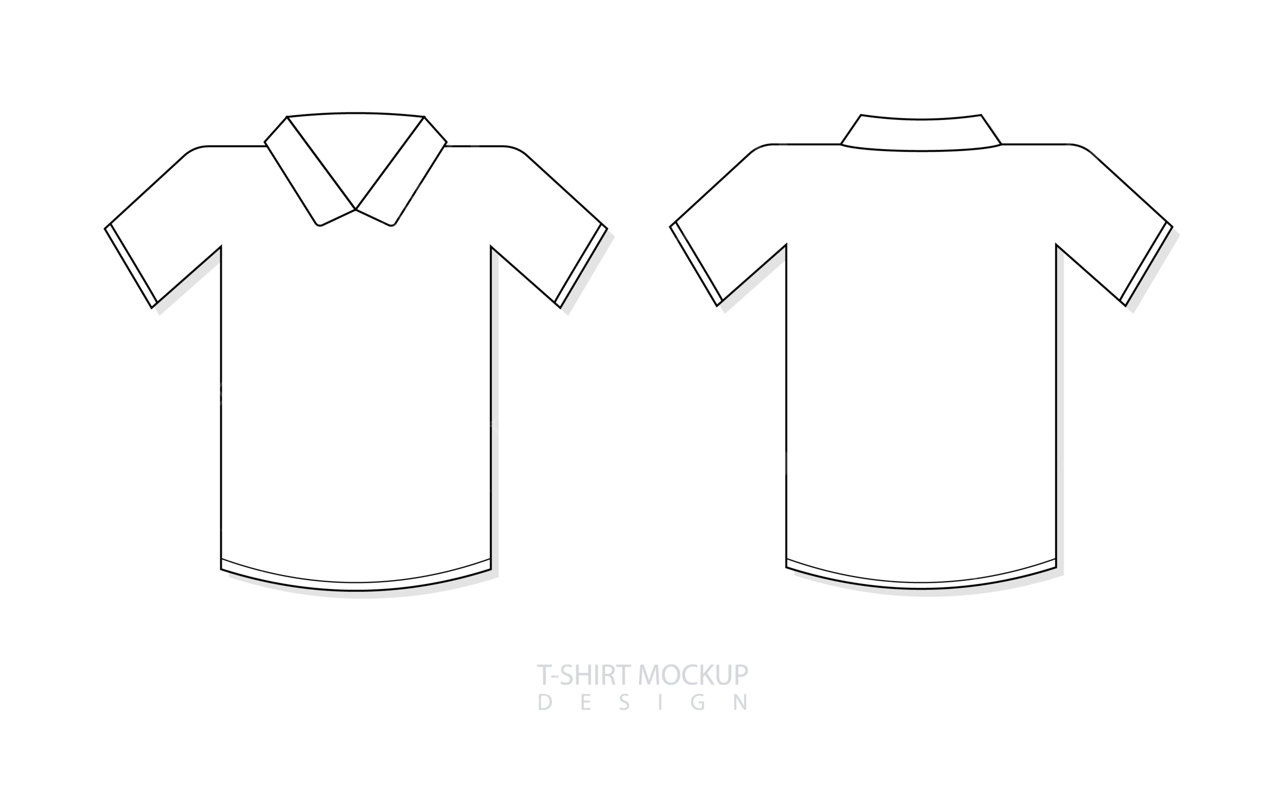 T Shirt Vector Template Front Back View Blank Apparel Design For Men Sportswear Casual Clothing T Shirt Template Mock Up PNG And Vector With Transparent Background For Free Download