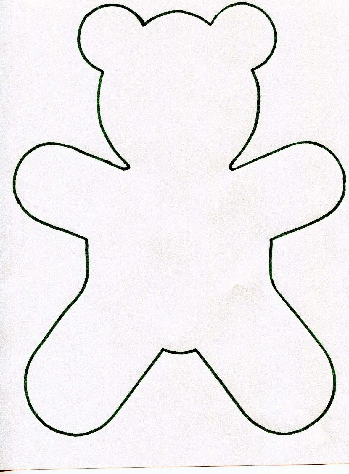 Teddy Bear Template 10 Free PDF Printables Printablee