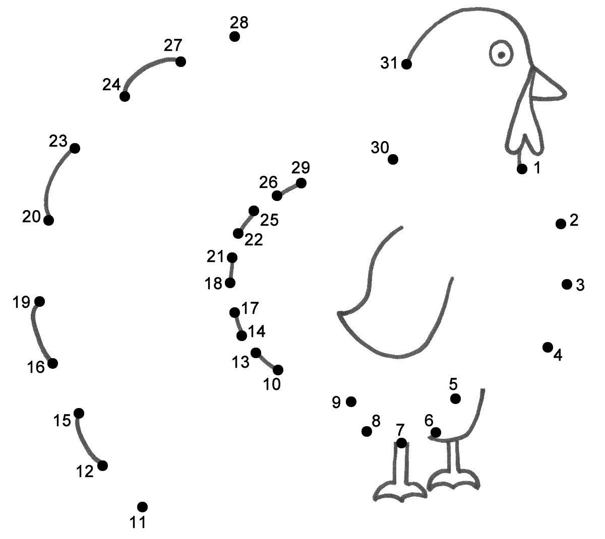 Turkey Connect The Dots Count By 1 s Thanksgiving 