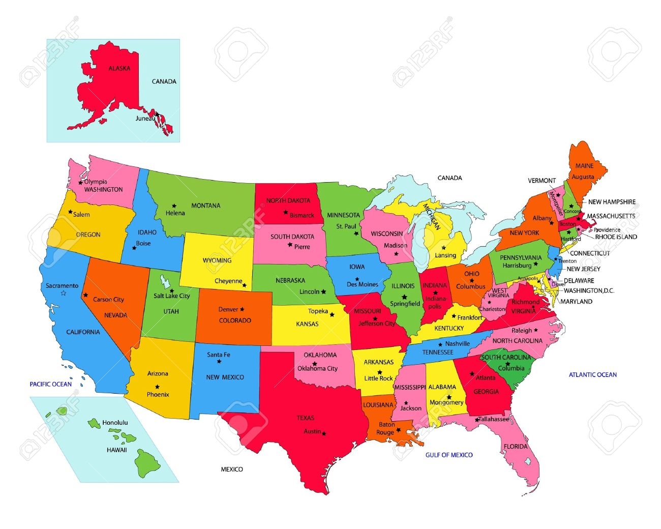 50 States With Capitals List