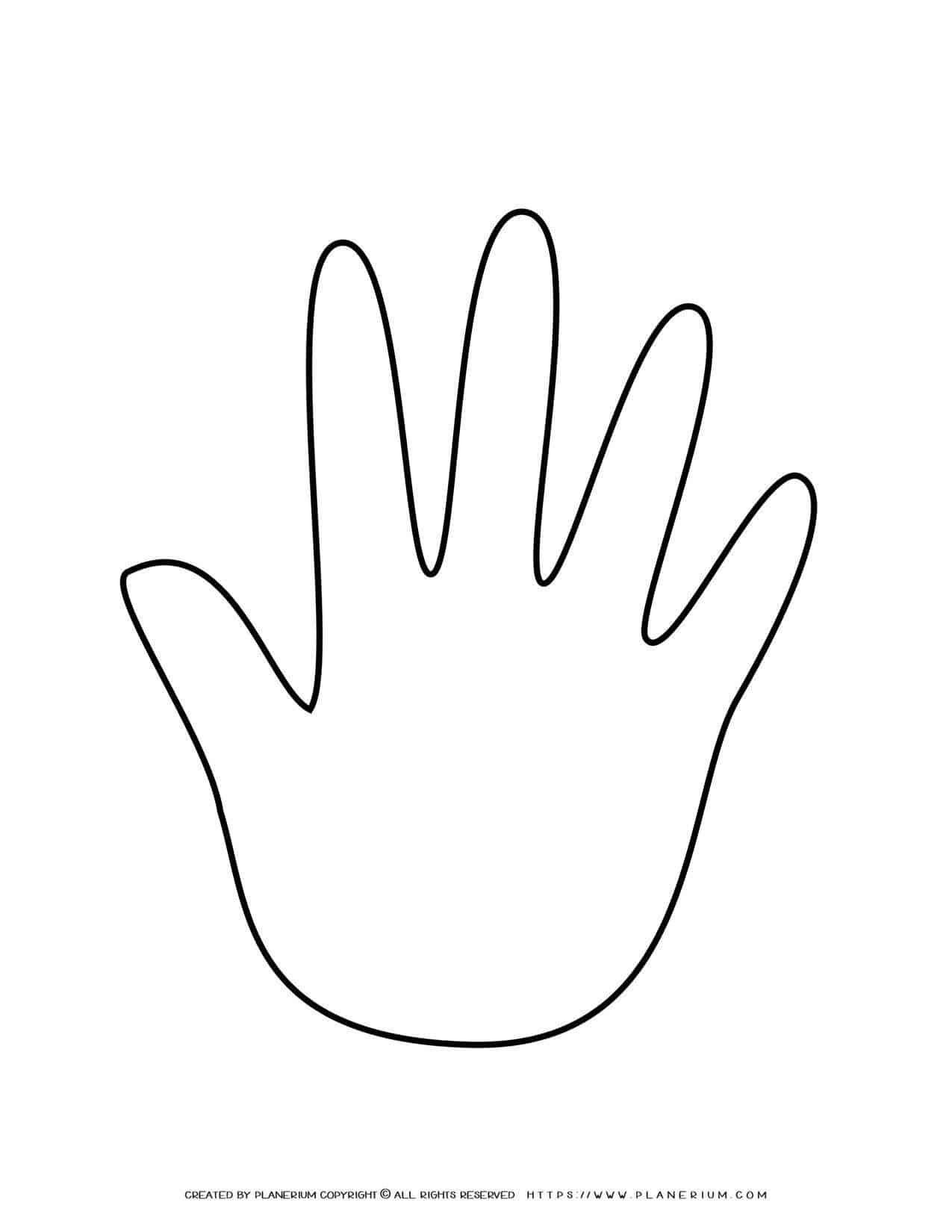 Versatile Hand Outline Template For Creative Projects