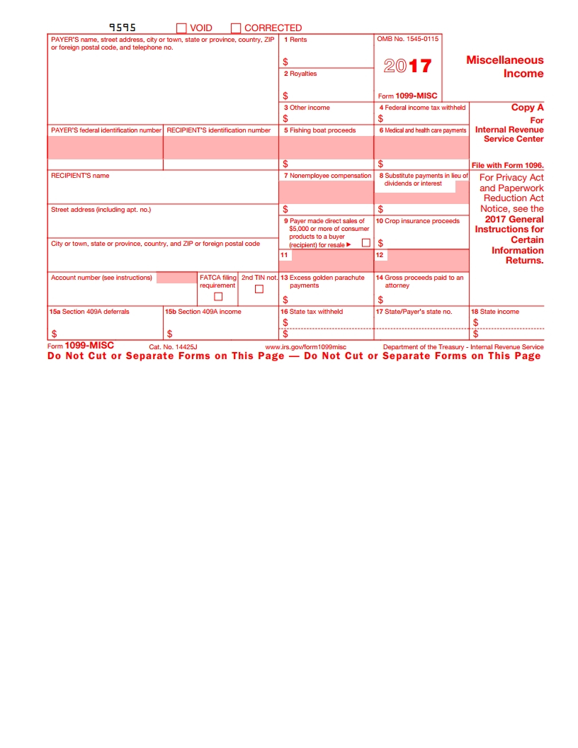 Free Printable 1099 Form