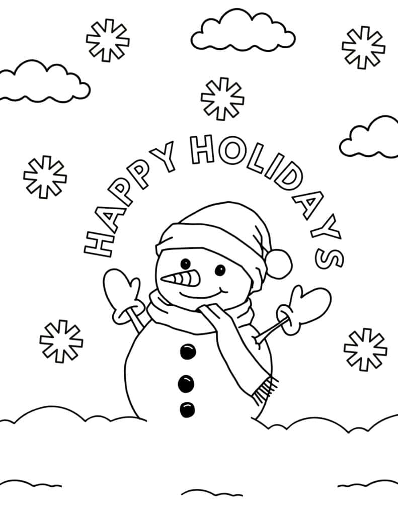 150 Free Christmas Coloring Pages For Kids Prudent Penny Pincher