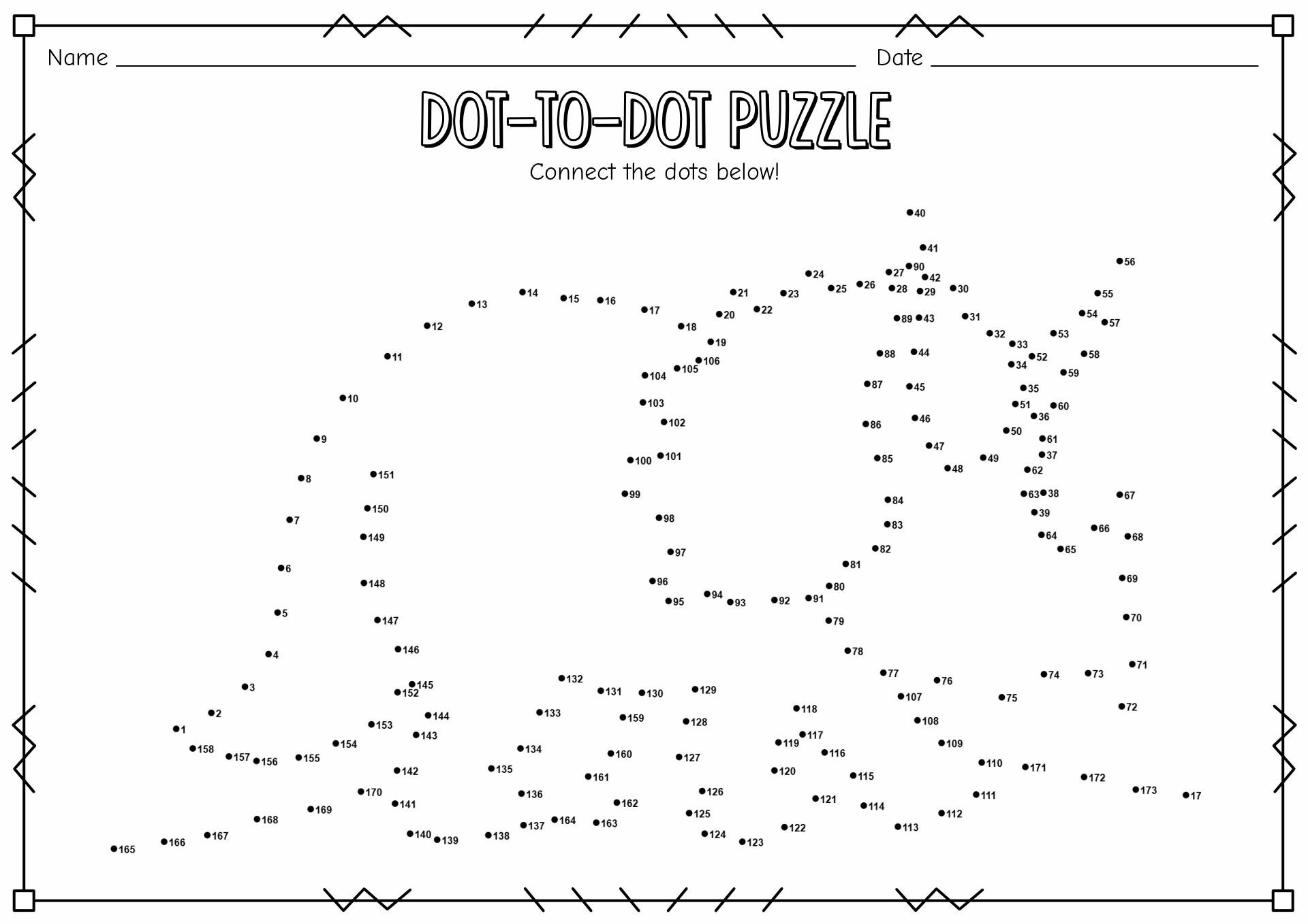 Dot To Dot Free Printables Hard