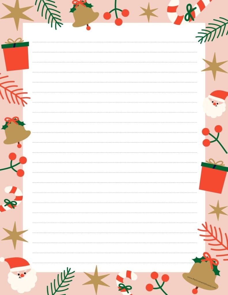 Free Printable Christmas Borders For Letters
