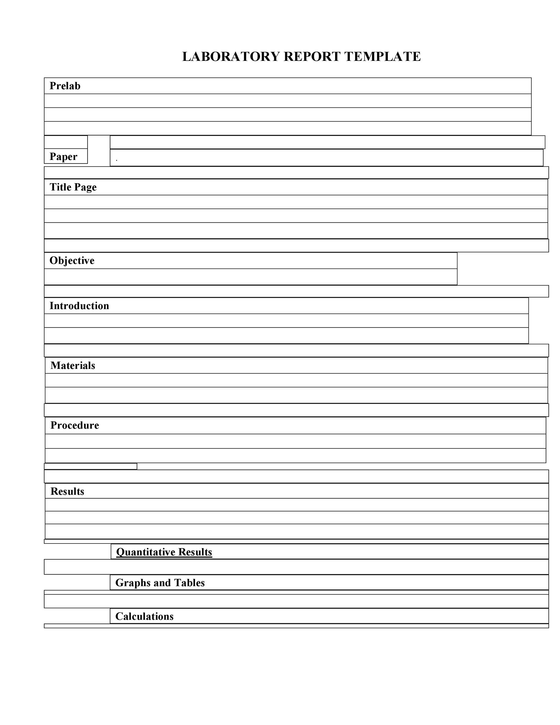40 Lab Report Templates Format Examples TemplateLab
