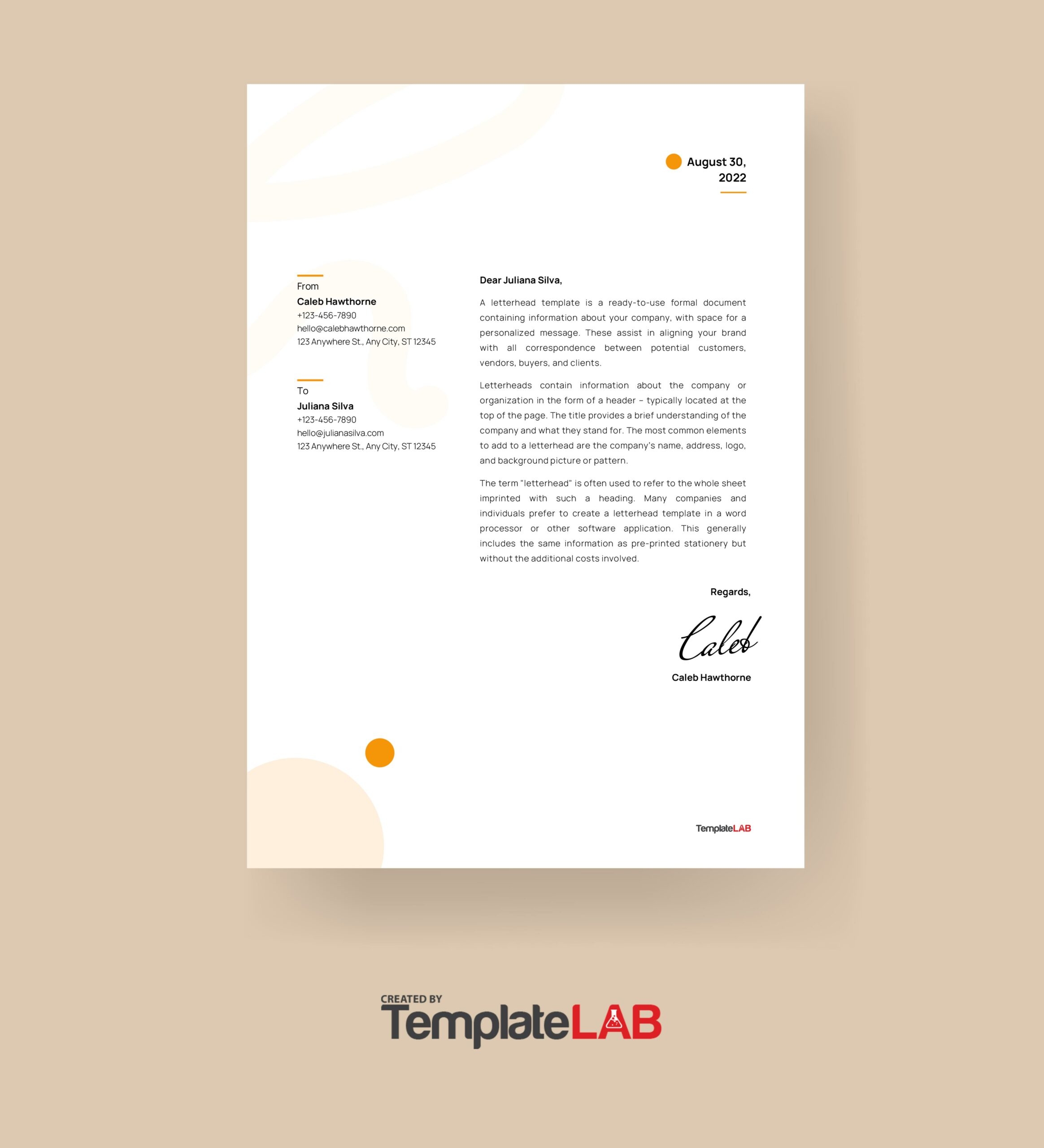 48 Free Letterhead Templates Examples Company Business Personal 