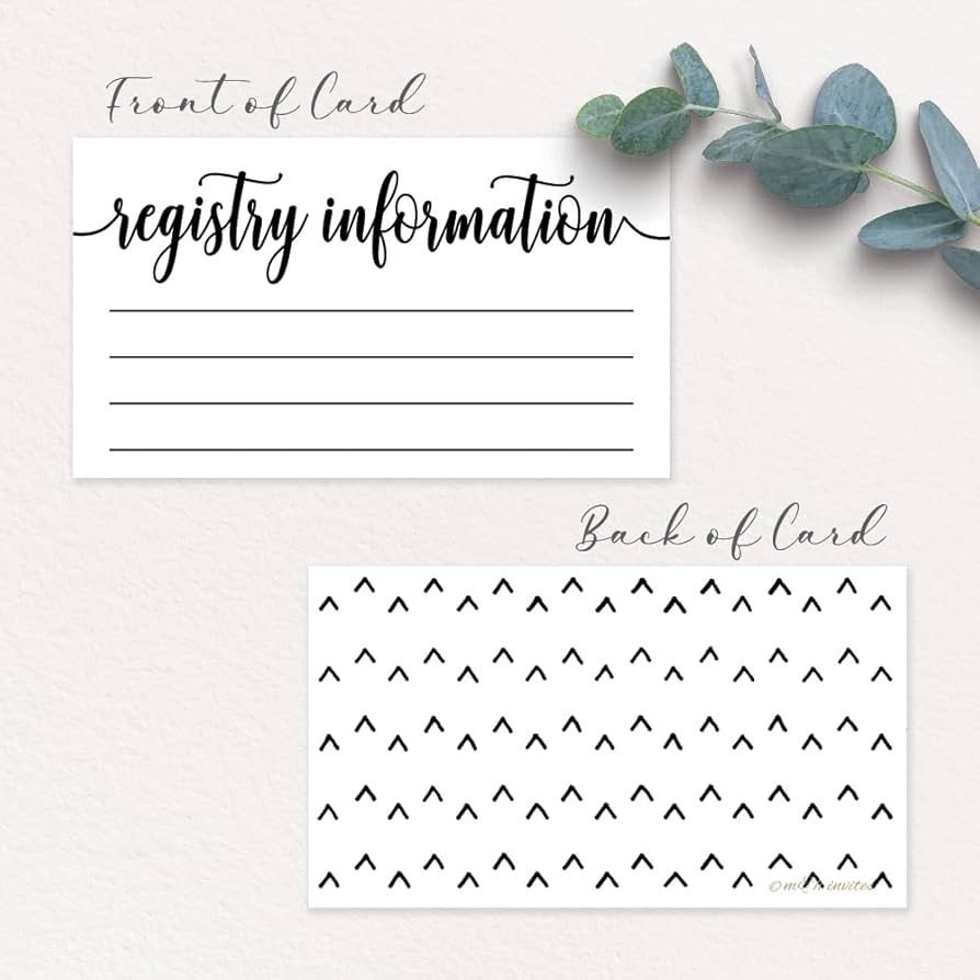 Free Printable Registry Cards