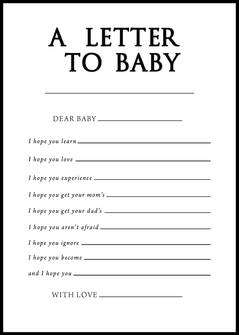 Free Printable Baby Shower Games