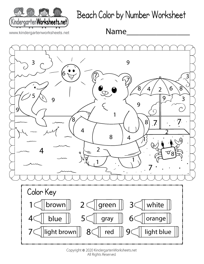 Free Printable Color By Number Worksheets