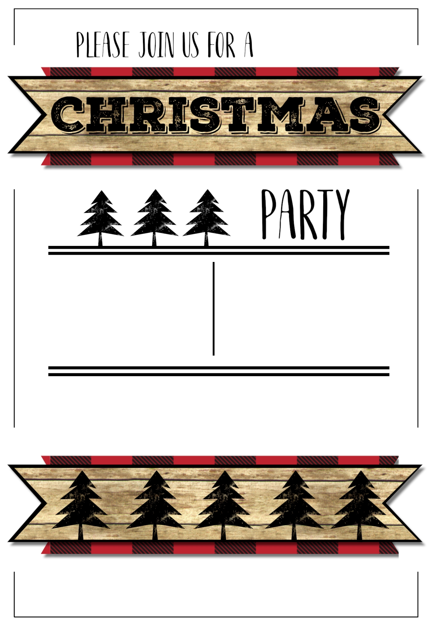 Christmas Party Invitations Templates Free Printables