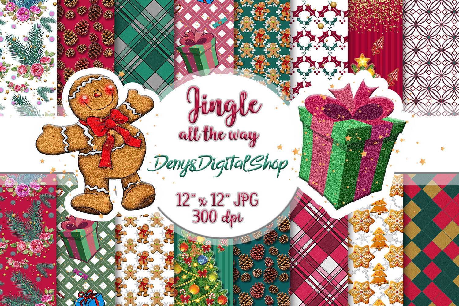 Free Printable Christmas Scrapbook Paper