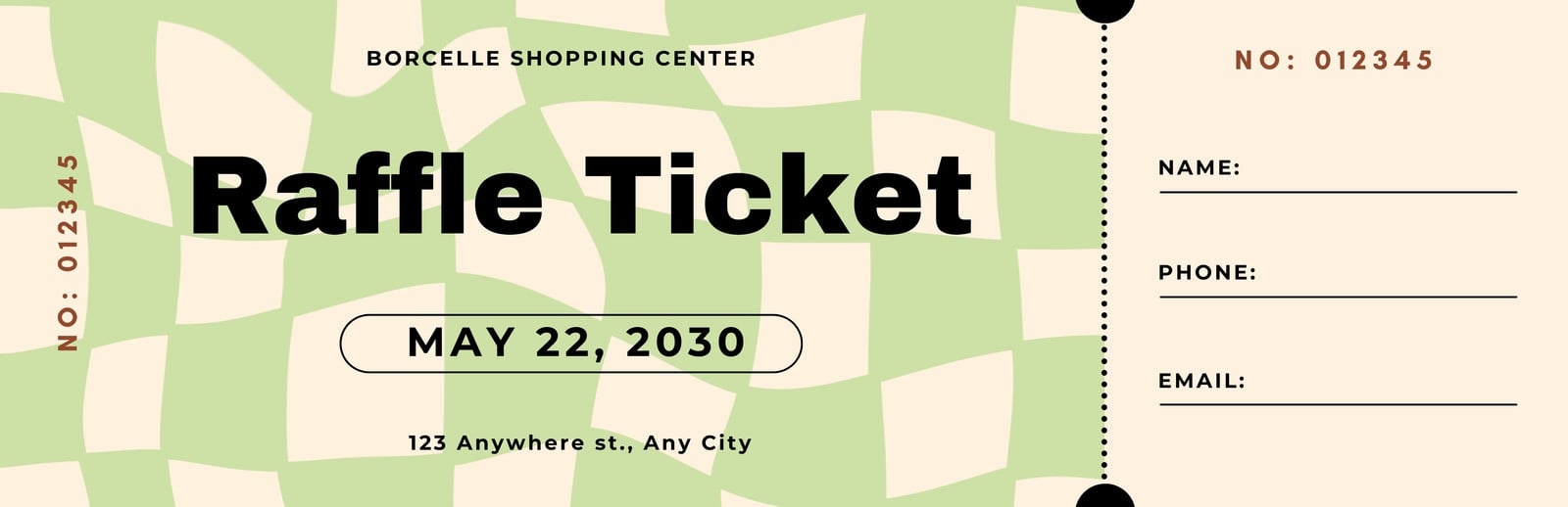Free Printable Raffle Tickets With Stubs