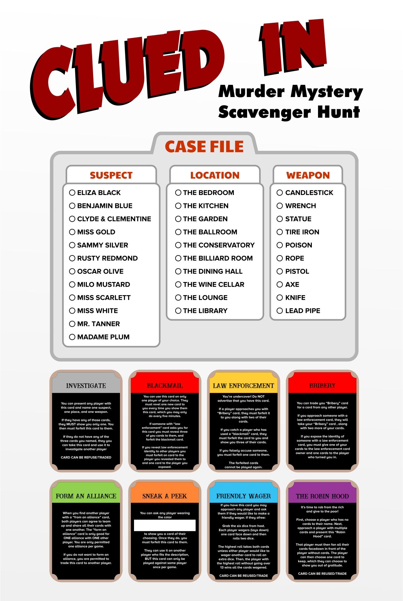 Free Printable Mystery Games Pdf