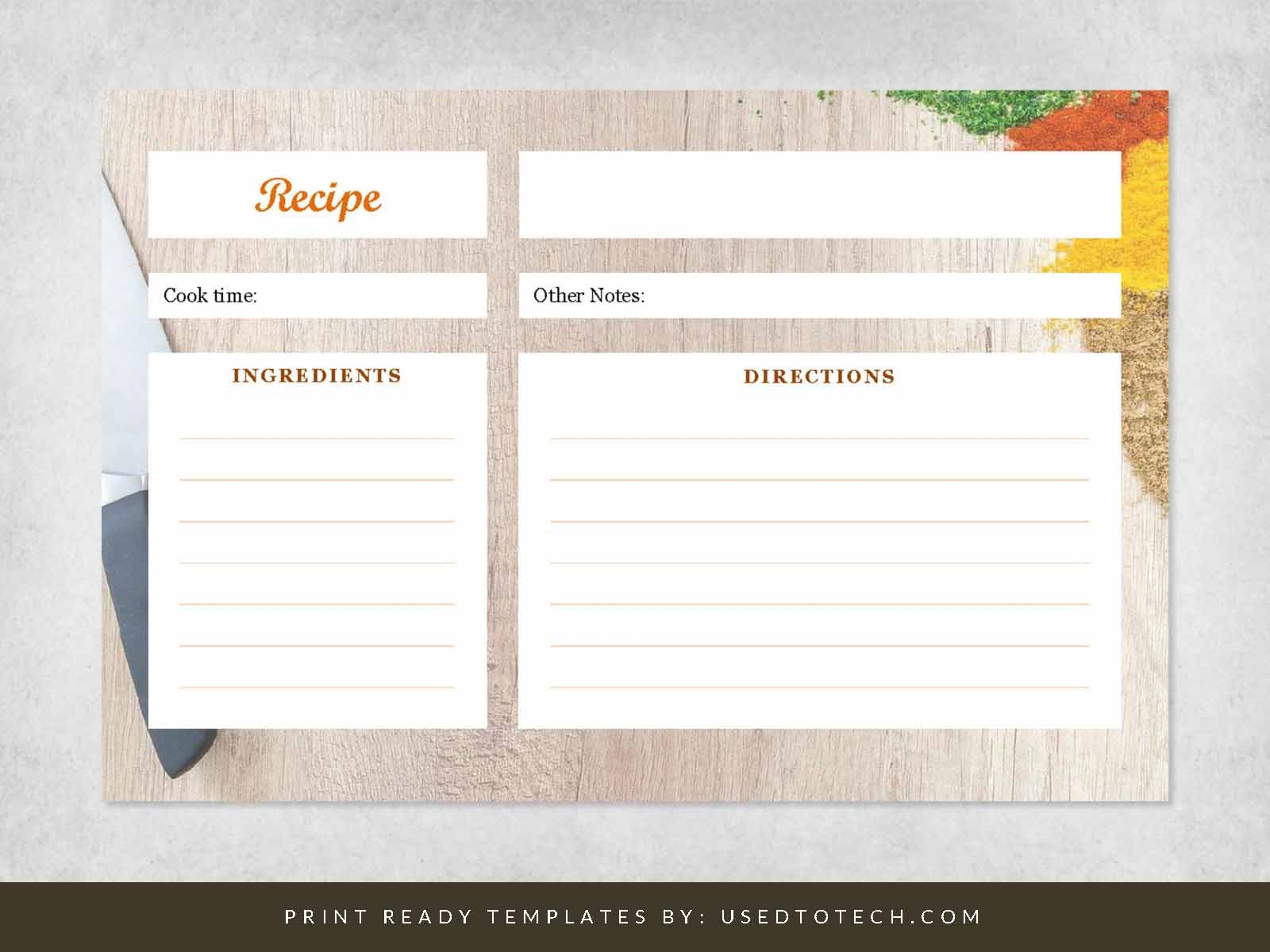 Free Printable Recipe Cards 4x6