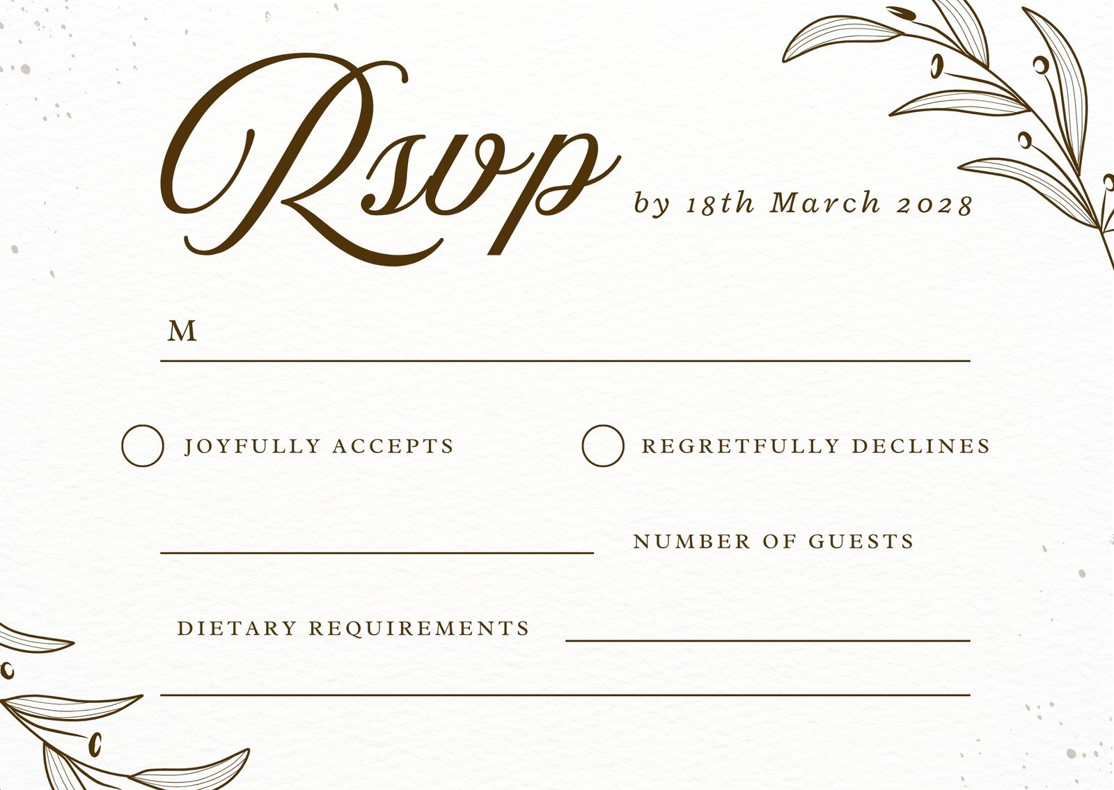 Free And Customizable RSVP Templates Canva