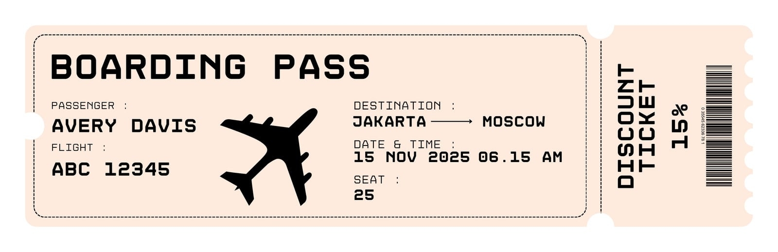 Free Printable Boarding Pass Template