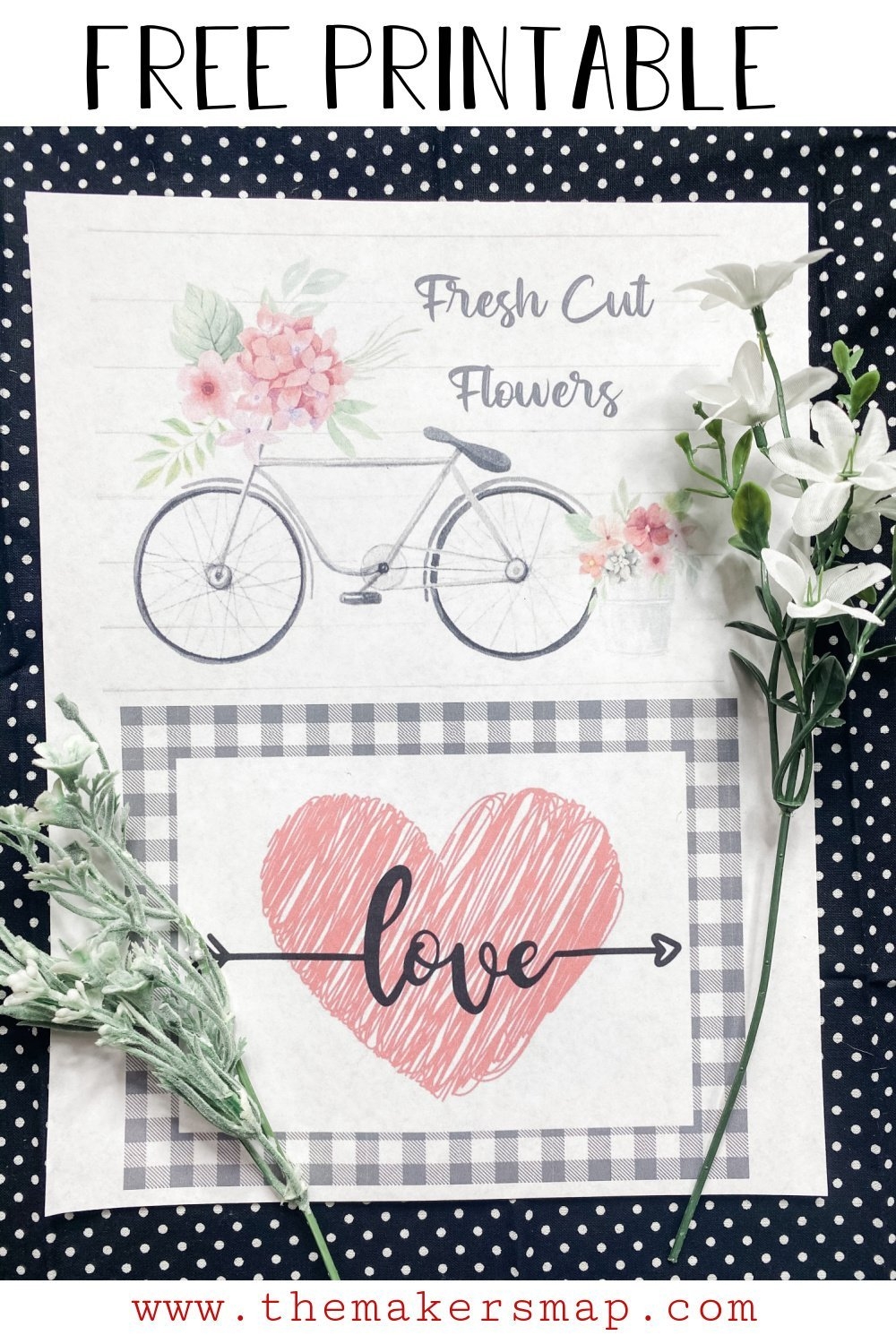Free Bike And Heart Printable Fun And Great To DIY With