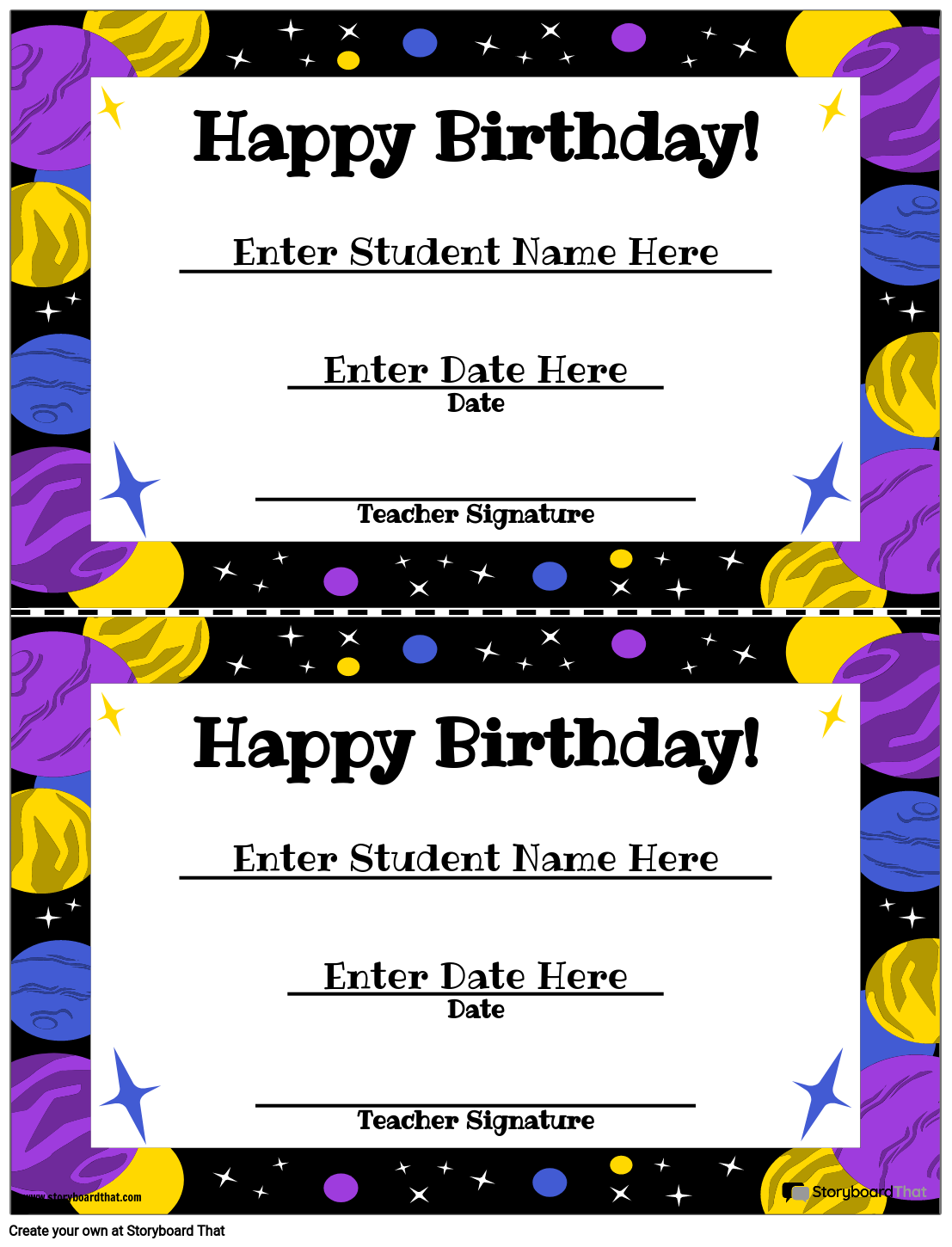 Free Printable Birthday Certificates