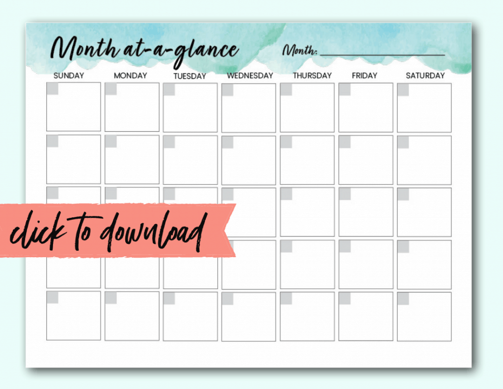 Free Printable Calendar Templates