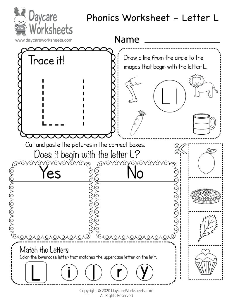 Letter L Free Printables