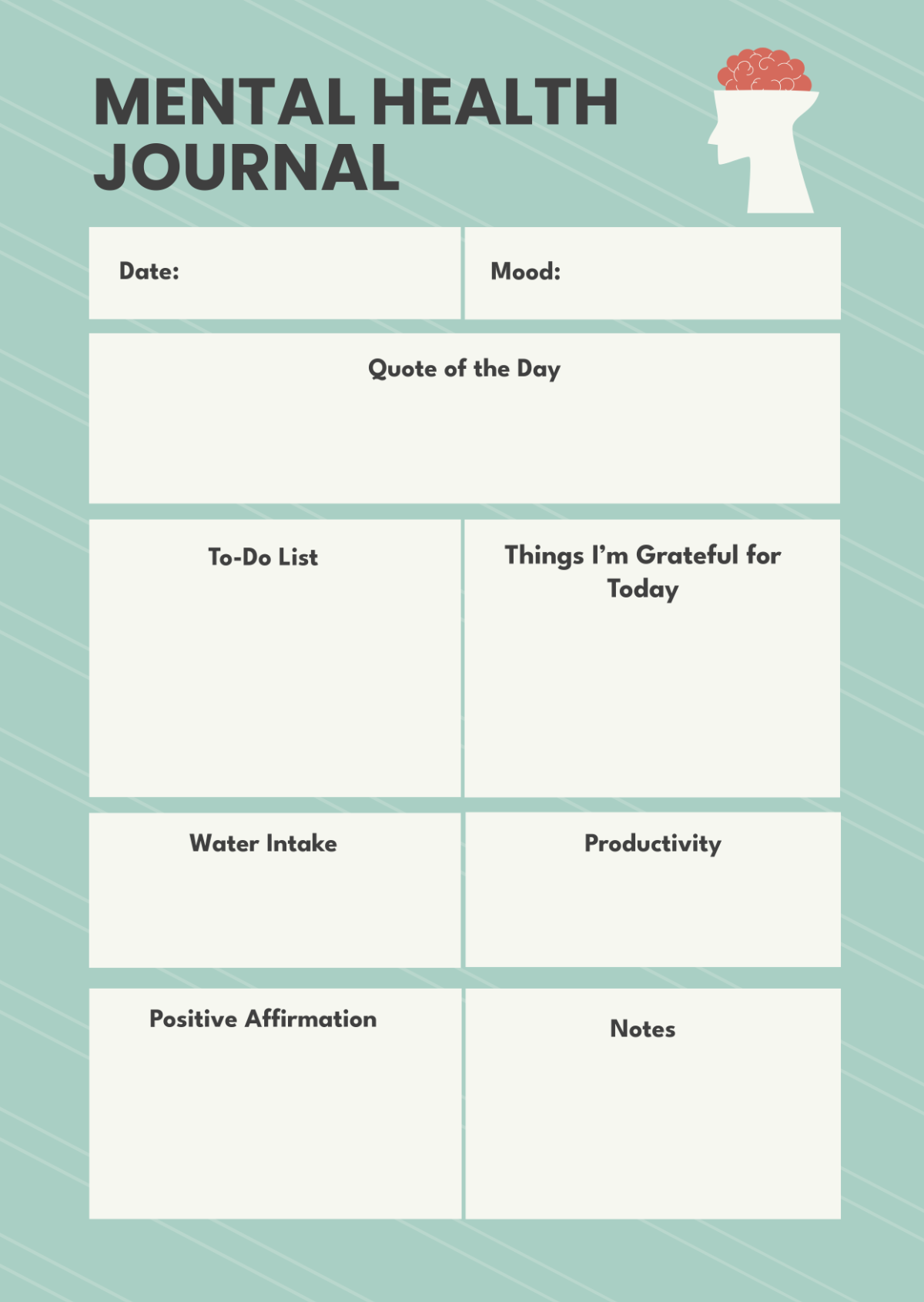 Free Mental Health Tracker Printable