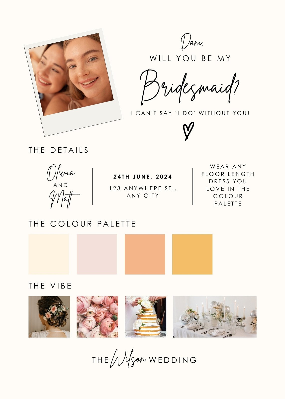 Free Printable Bridesmaid Proposal