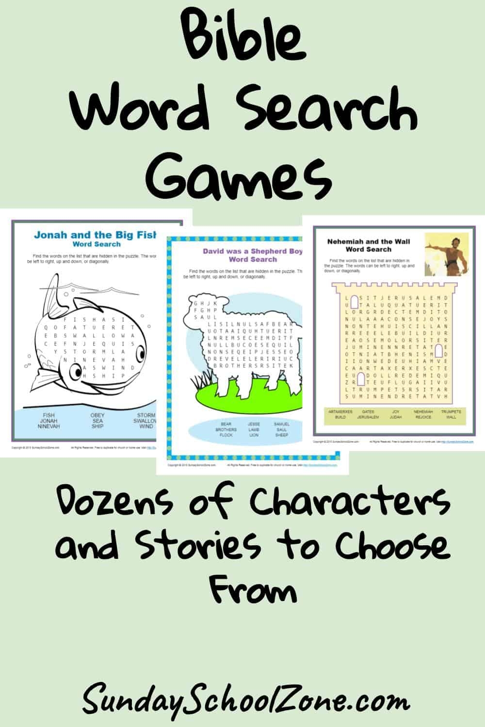 Children's Bible Activities Free Printable