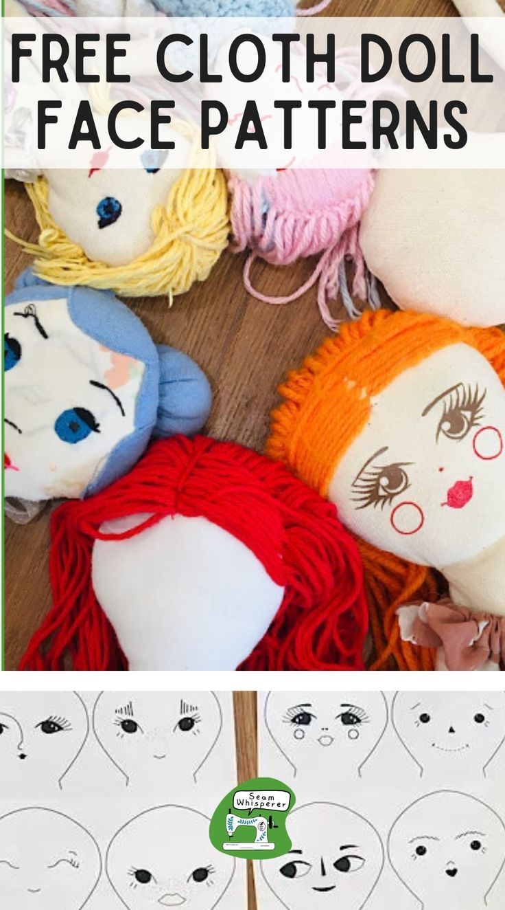 Free Printable Cloth Rag Doll Face Patterns