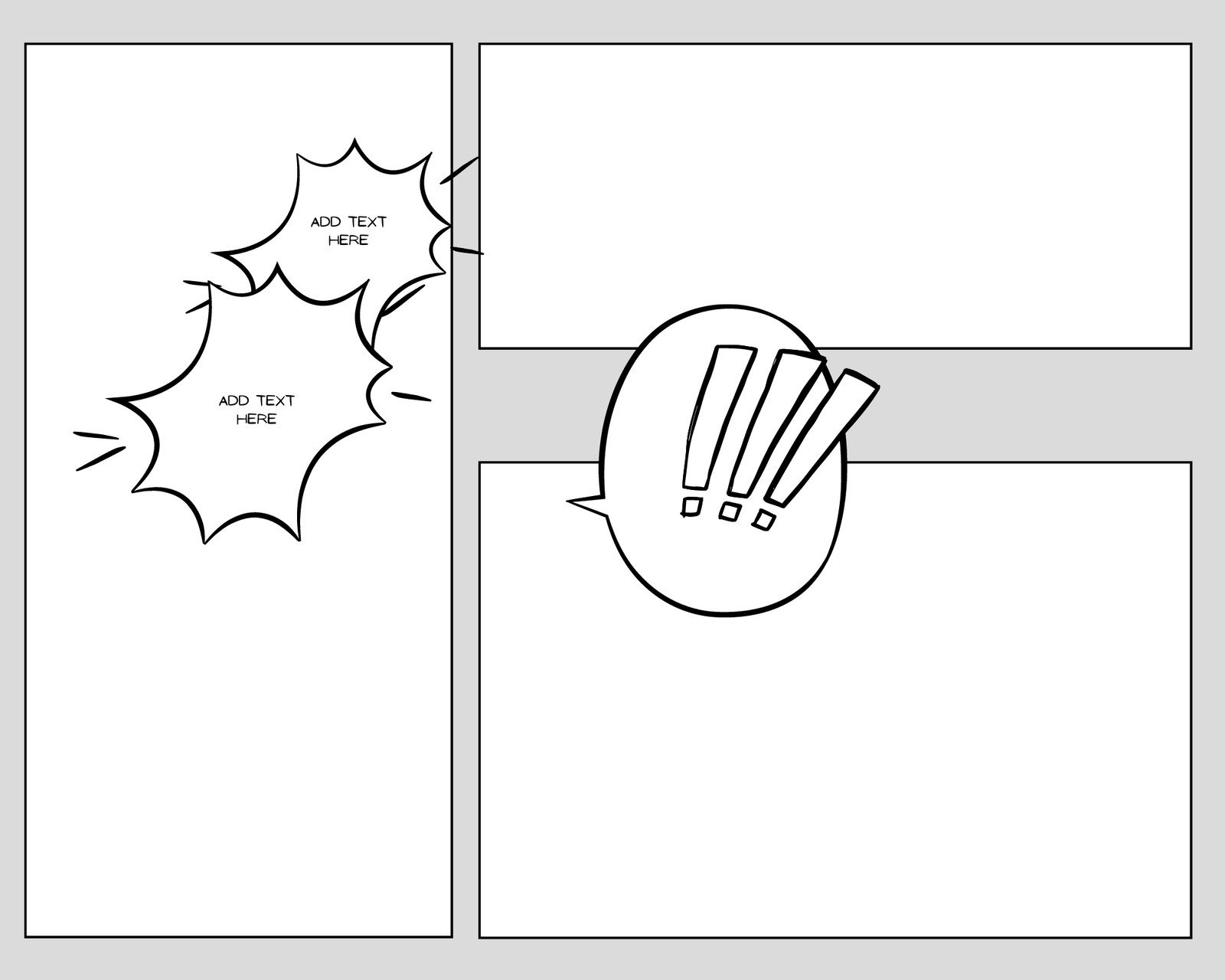 4 Panel Comic Strip Template