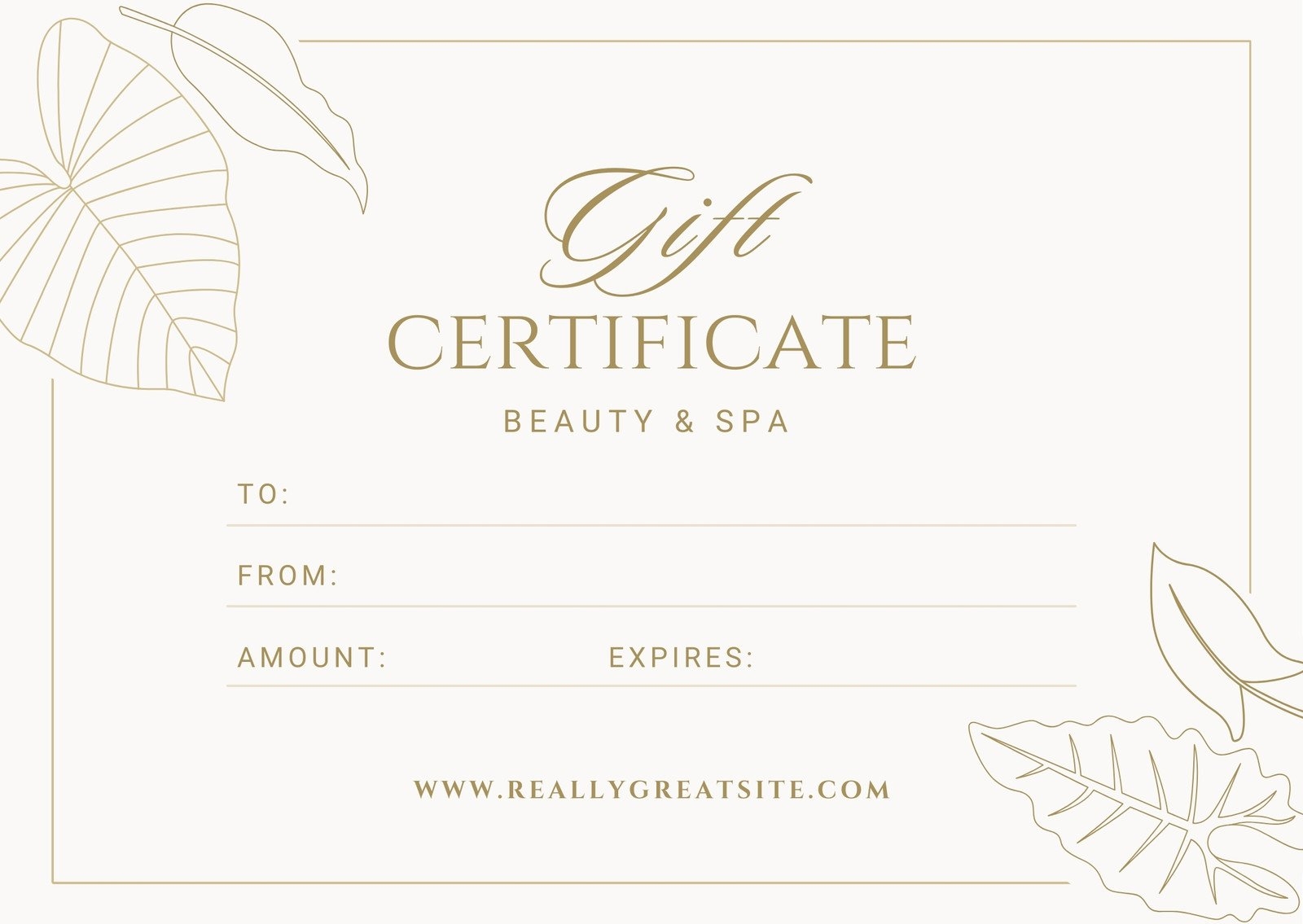 Free Printable Customizable Spa Gift Certificate Templates Canva