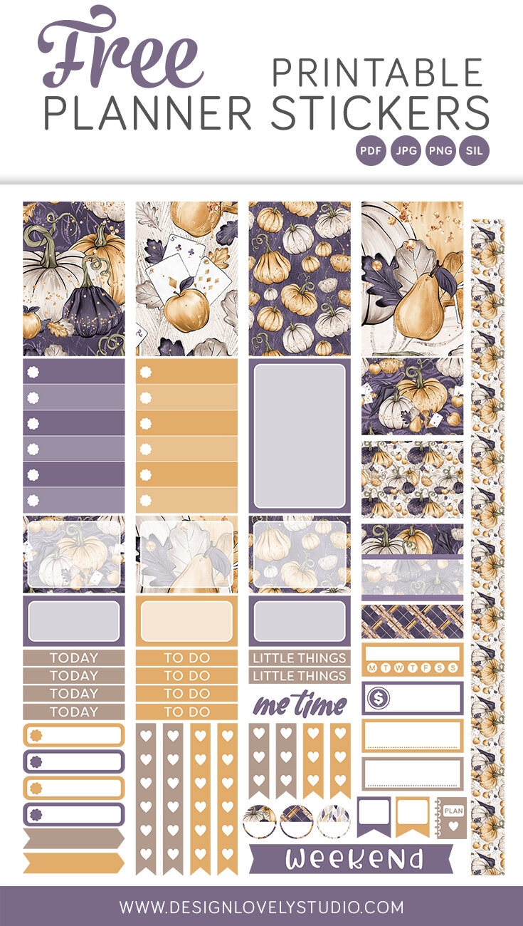 Free Printable Fall Planner Stickers Design Lovely Studio
