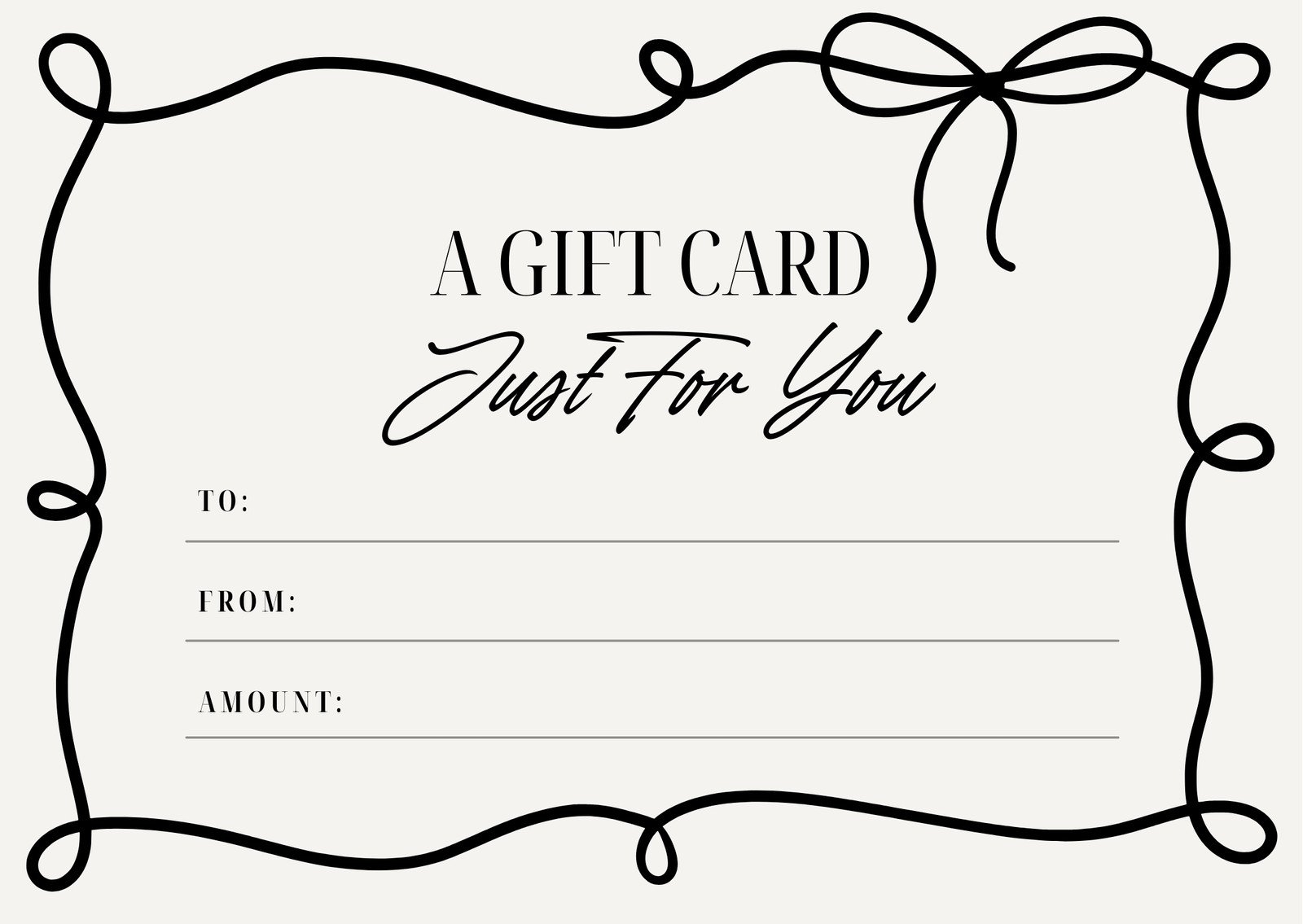 Free Printable Gift Certificate