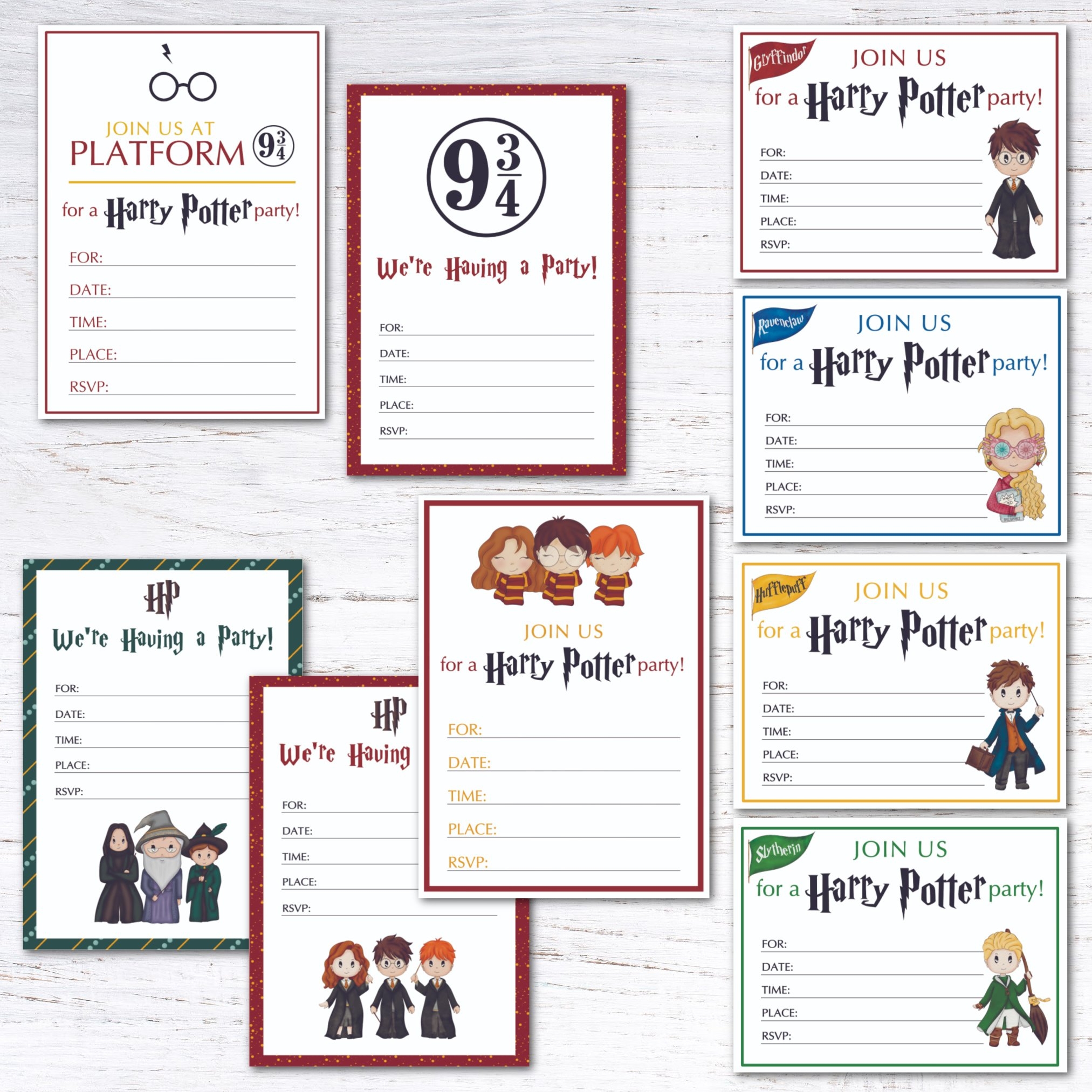 Free Printable Harry Potter Invitations