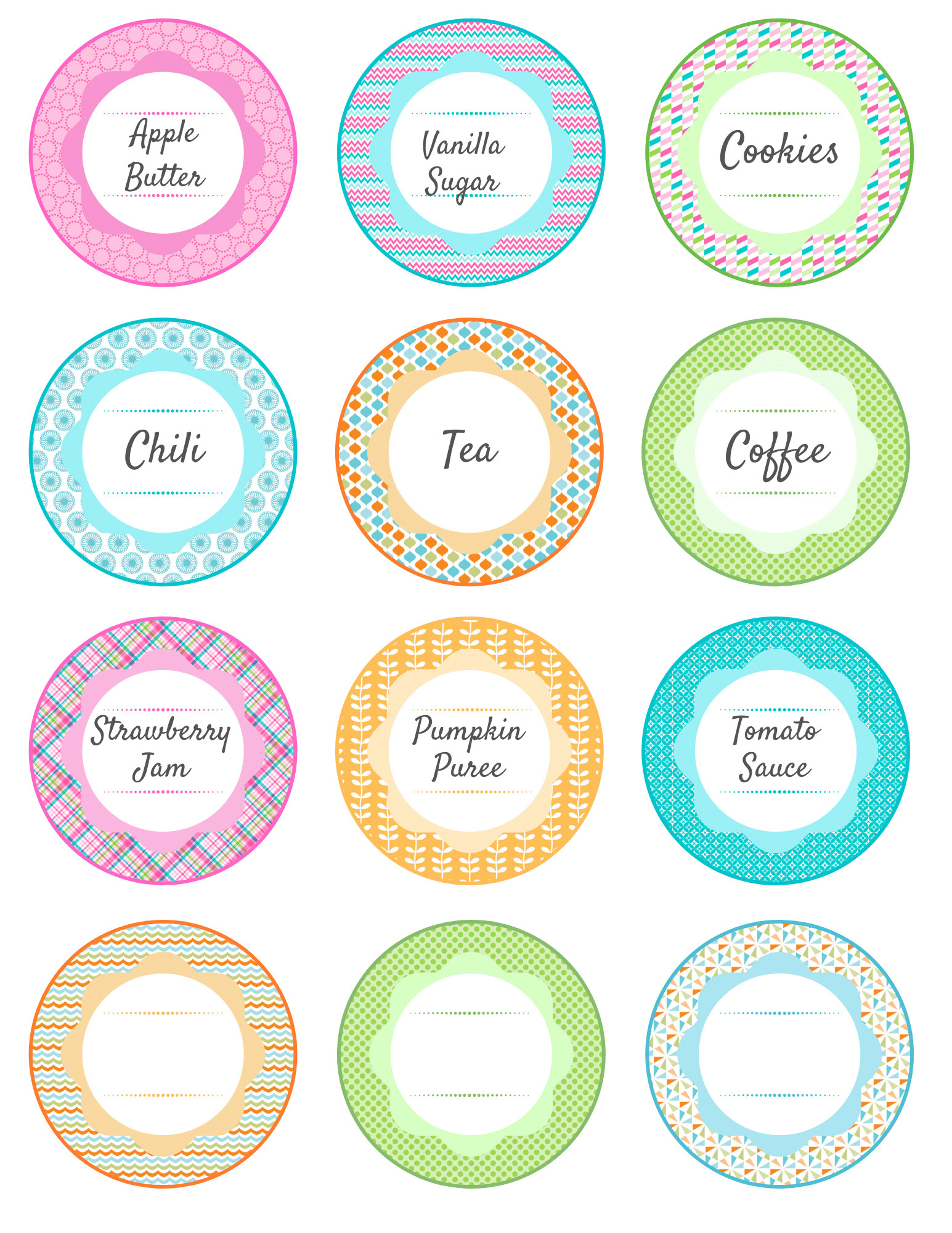 Free Printable Mason Jar Labels Template