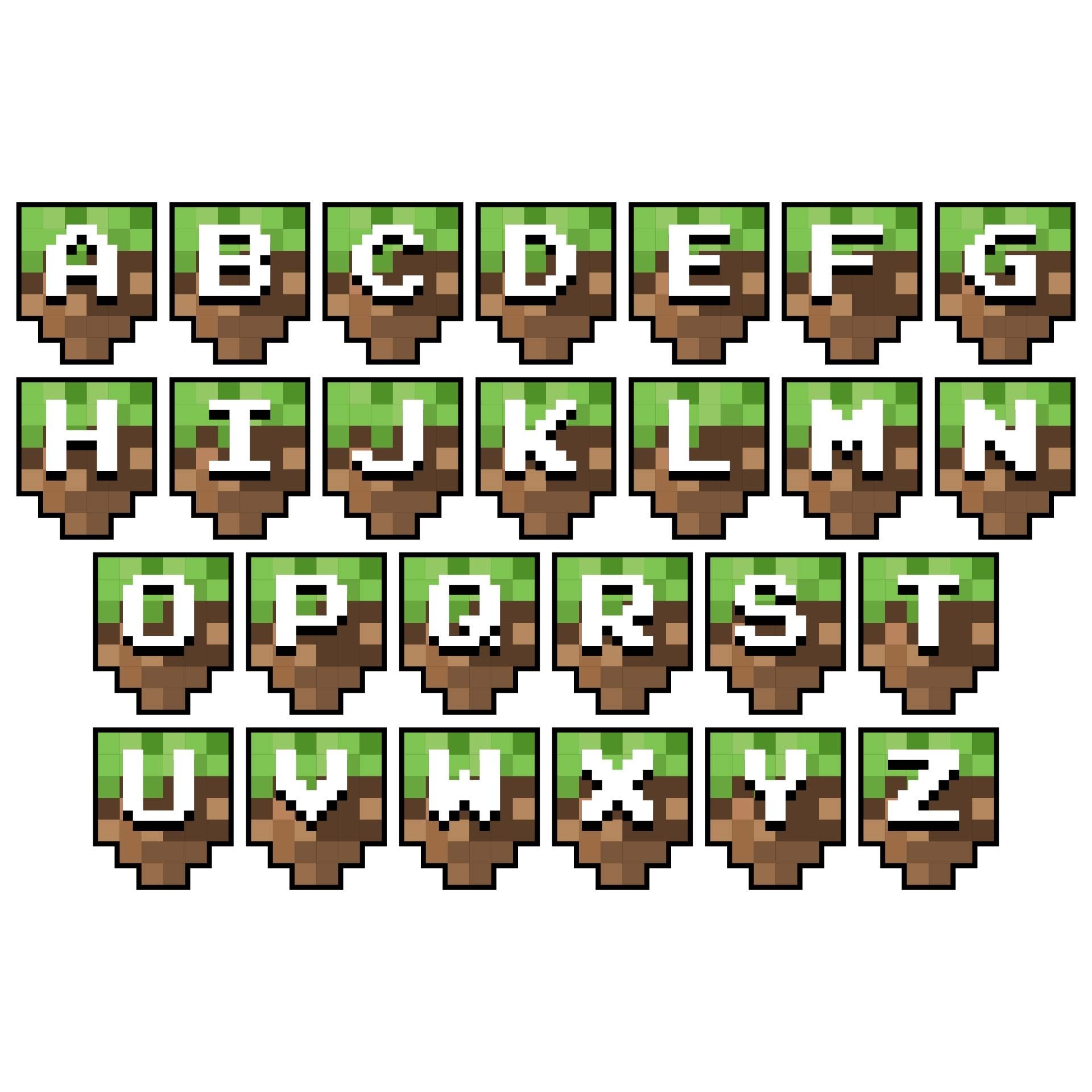 Free Printable Minecraft Letters Download Free Printable Minecraft Letters Png Images Free Worksheets On Clipart Library