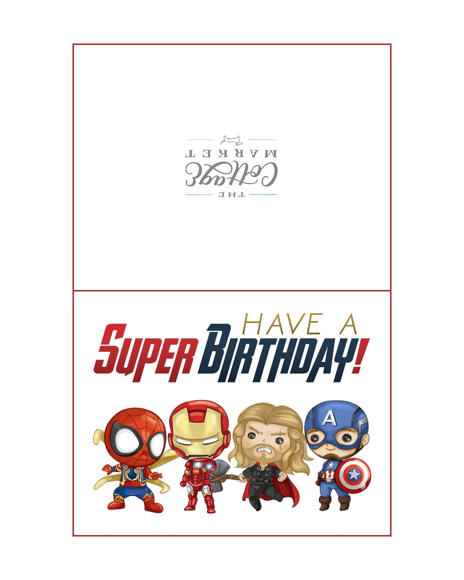 Free Printable Superhero Birthday Cards
