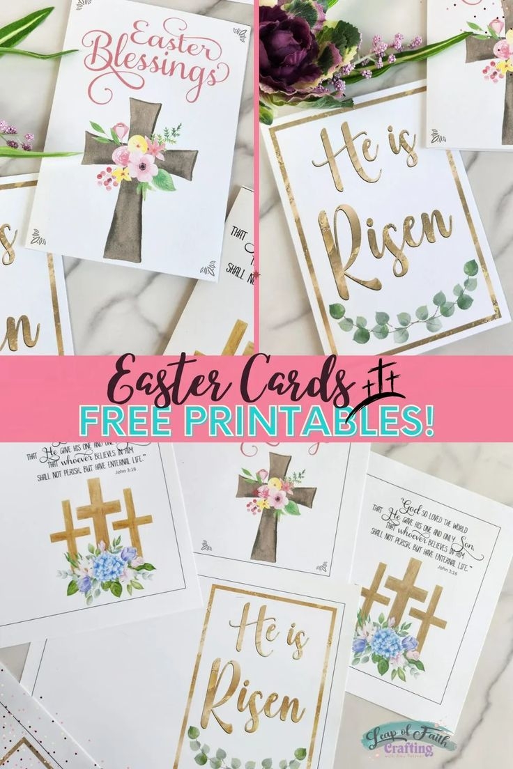 FREE Printable Religious Easter Card 3 Designs 
