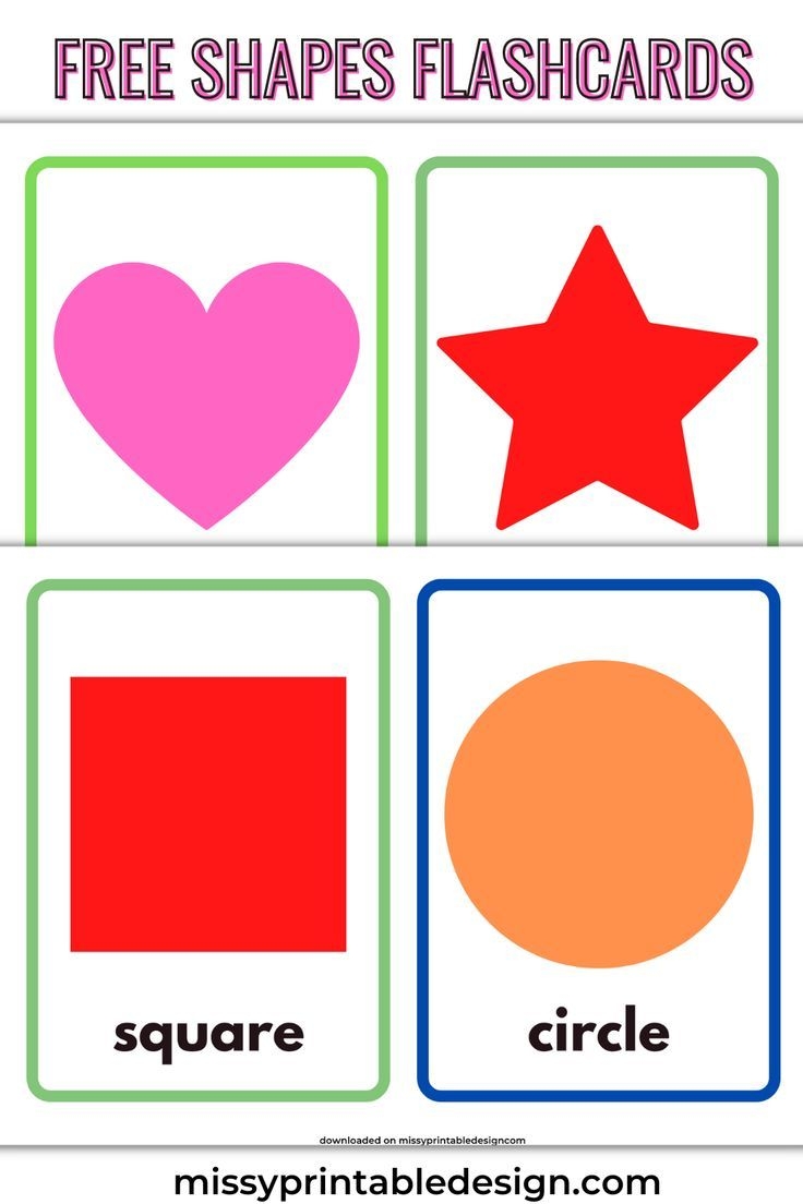Free Printable Shape Flashcards