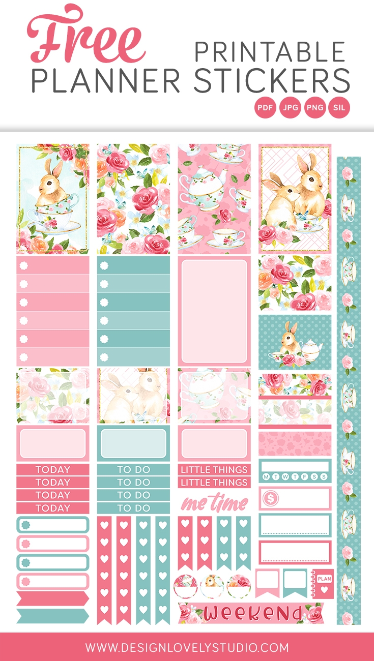 Free Printable Spring Planner Stickers Design Lovely Studio Worksheets Library