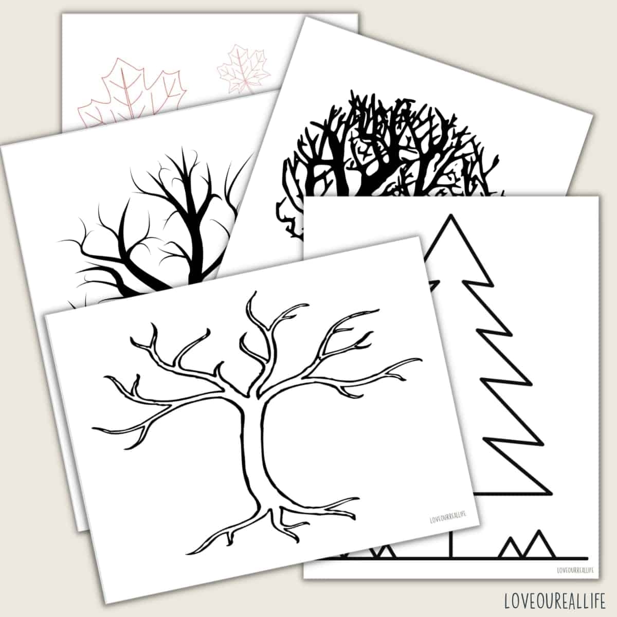 FREE Printable Trees Without Leaves Template 19 Pages Love Our Real Life
