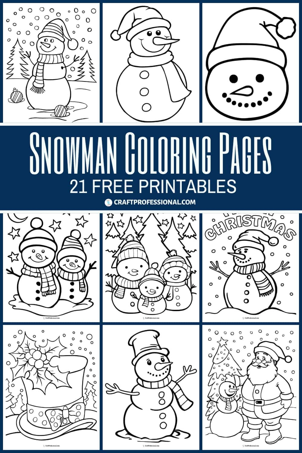 Free Printable Snowman Coloring Sheet