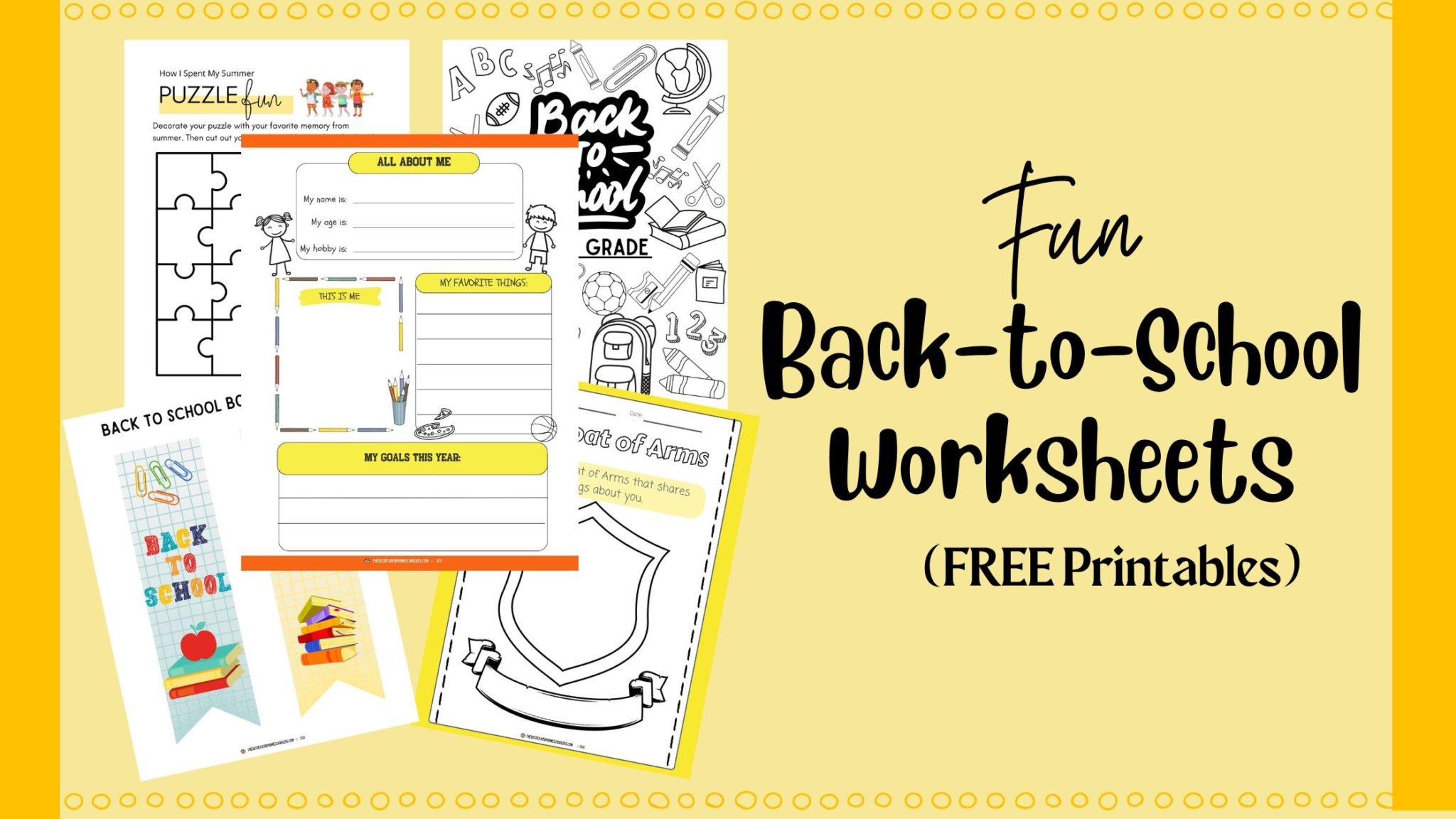 Free Back To School Printables