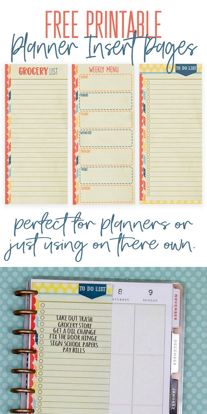 Free Planner Refills Printable