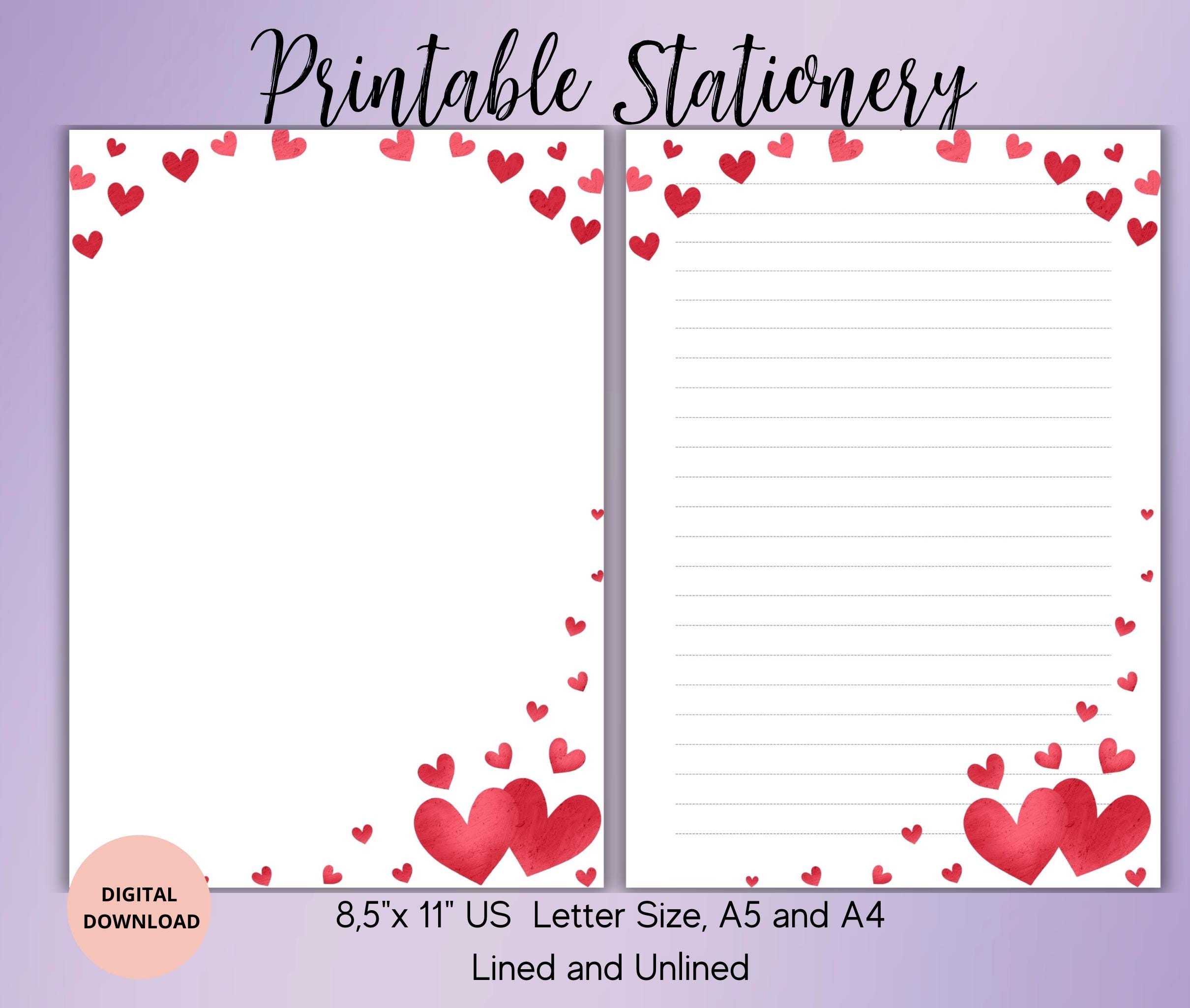Valentine Stationery Free Printable