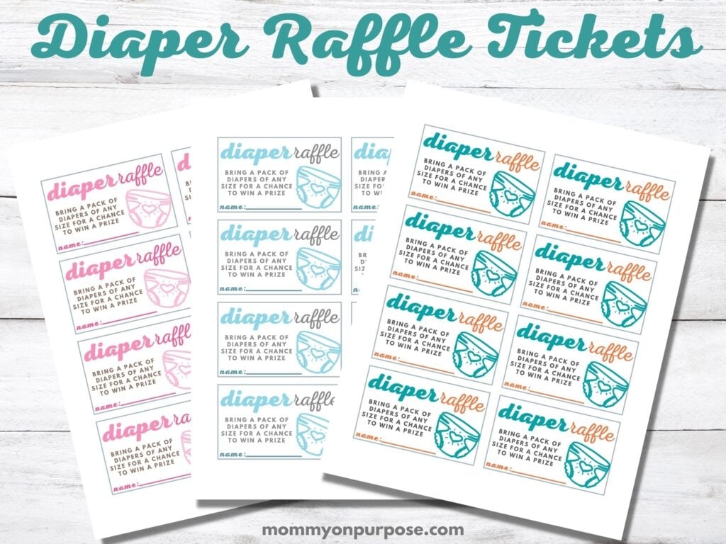 Diaper Raffle Free Printable