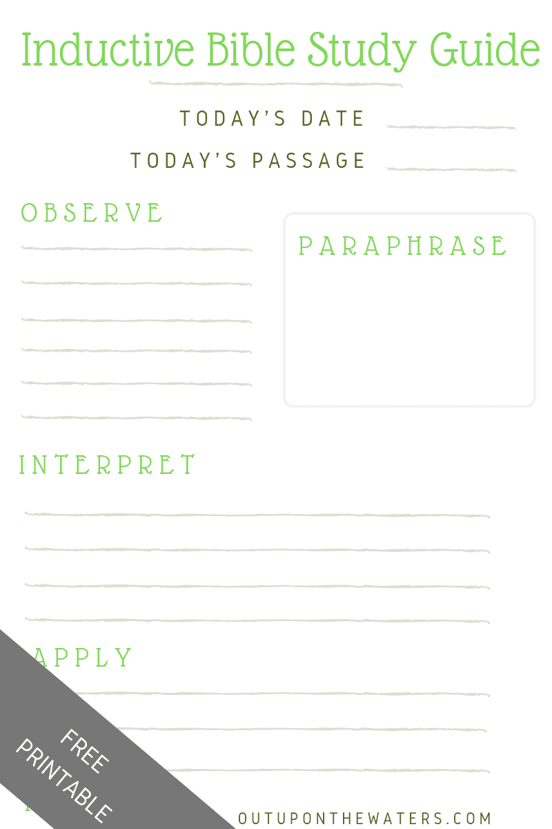 Free Printable Bible Study Guides